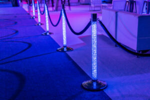 Multi Color LED Stanchion, Chrome