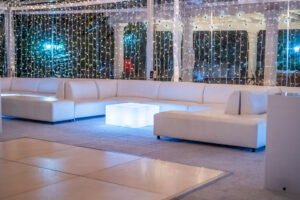 White Delano 5 Piece Sectional Lounge Couch