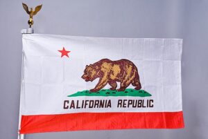 California Flag with Stand
