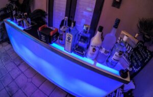 Bar - Light Up 8' w/ work counter, sink, and speed rack