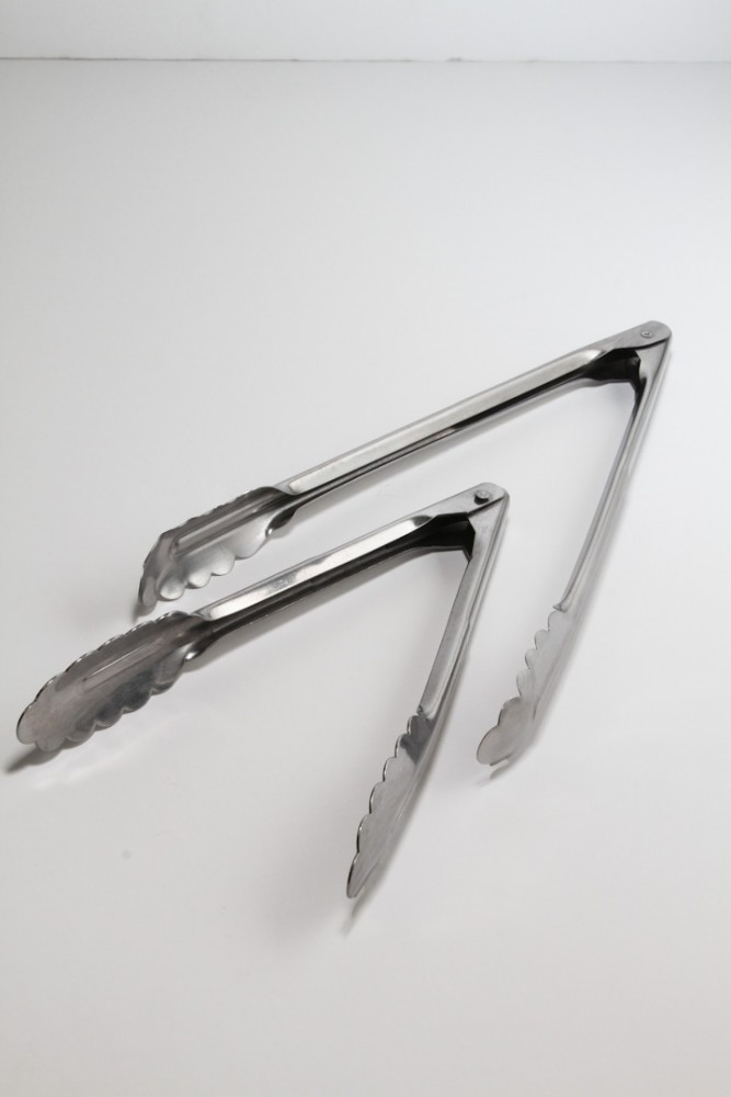 9" Stainless Steel Chef Tongs