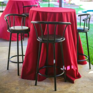 Bar Stool - Black Padded Swivel