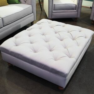 Cream Chesterfield Ottoman