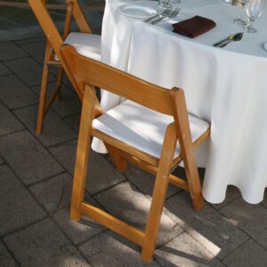 Folding Padded Chair - Natural Finish