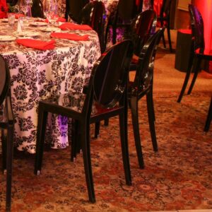 Victoria Armless Ghost Chair, Black