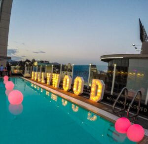 Hollywood Sign - Metal 3D Letters With Lights