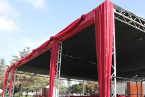 Stage With Truss And Screen Shade