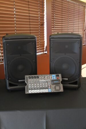 Public Address Sound System, 4 Channel, 1000 Watt, 60-100-Person