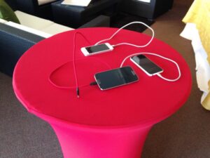 Portable Device Charging Table
