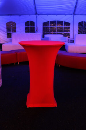 Red Spandex Cocktail Table Cover