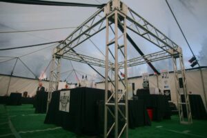Truss Under Clear Top Tent