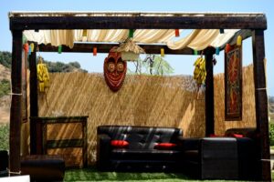 Garden Arbor with Grass