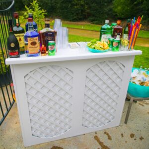 White Lattice Bar, 4'