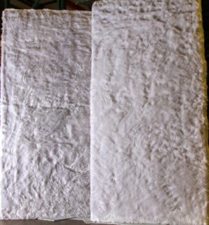 Freestanding White Shag Wall 4 ' x 8'