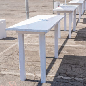6' White Picnic Communal Table