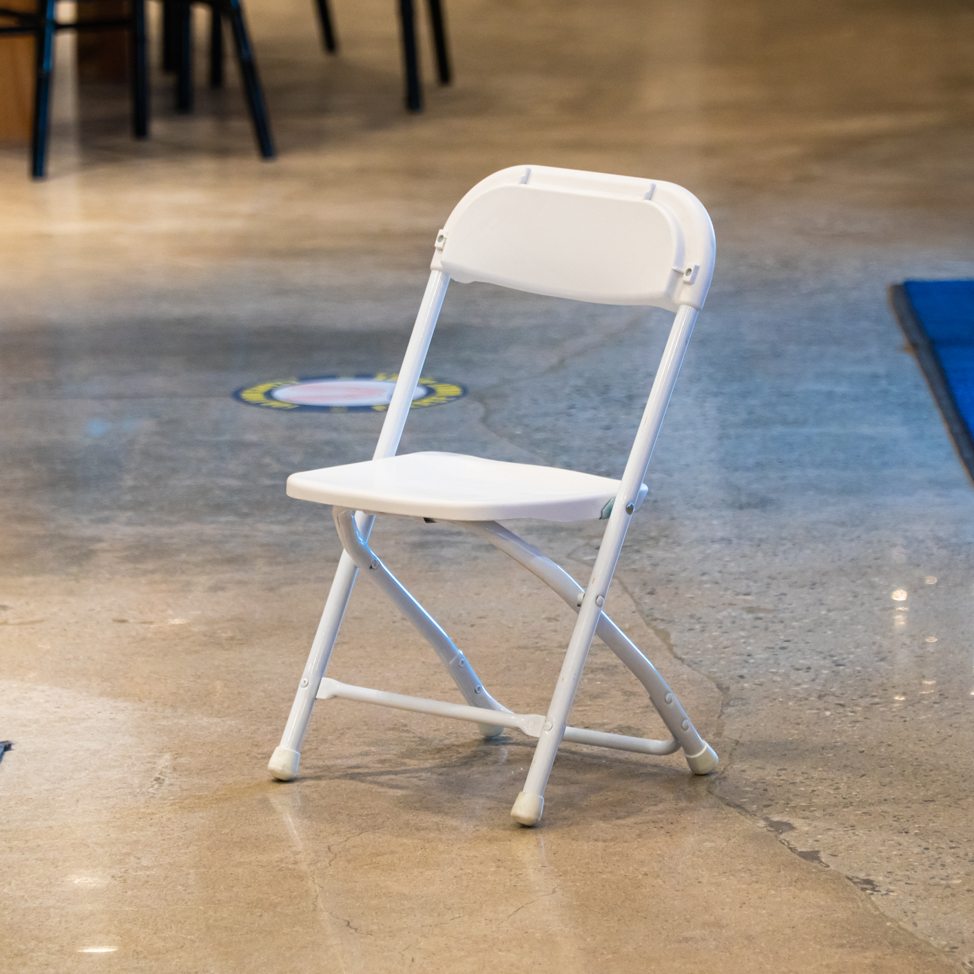 Childrens Chair - Folding, White - Image 2