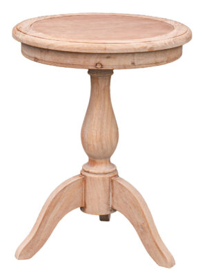 Round Side Table White Wash