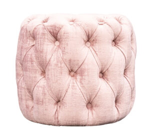 Pink Tufted Lounge Ottoman
