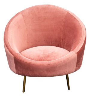 Spanish Circle Chair in Pink Velvet