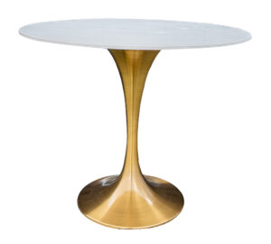 Marble Round Table with Gold Base
