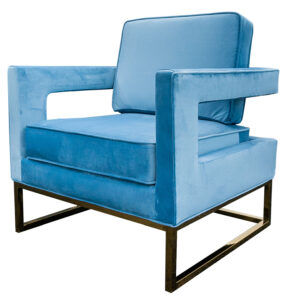 Modern Blue Velvet Chair