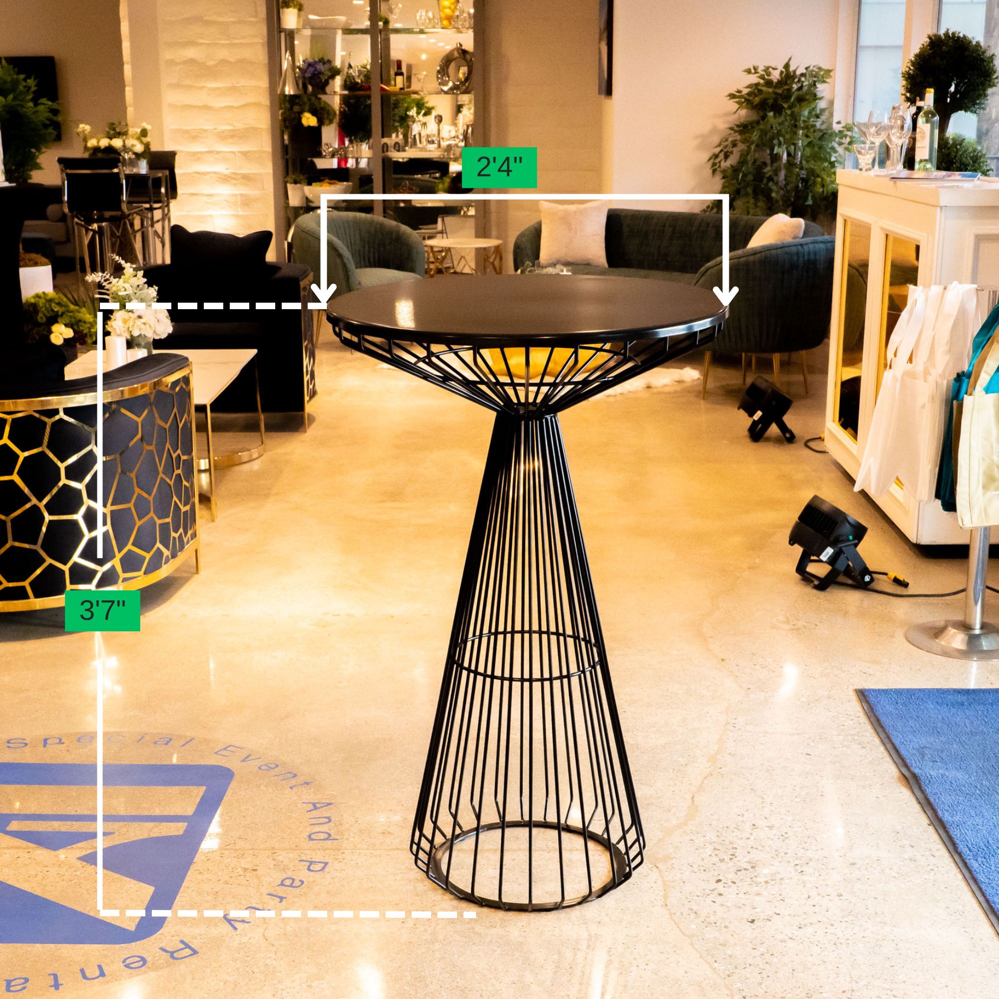 Hawaii Black Metal Table - Image 2