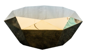 Table, Coffee, Gold Jewel Round