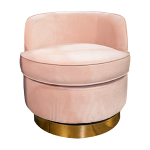Chair, Swivel, LT Pink with Gold Base