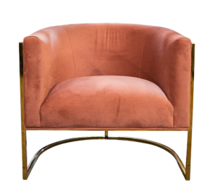 Chair, Velvet, Mauve Honeycomb Gold Wrap