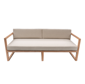 Sofa, Wood, Modern, Ivory Cushion