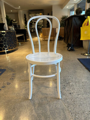 Chair, Bentwood, White Resin